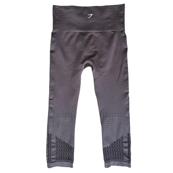 GYMSHARK Women's Dry Contour Leggings Small Gray Cut-Out Details On Leg EUC - Picture 5 of 6